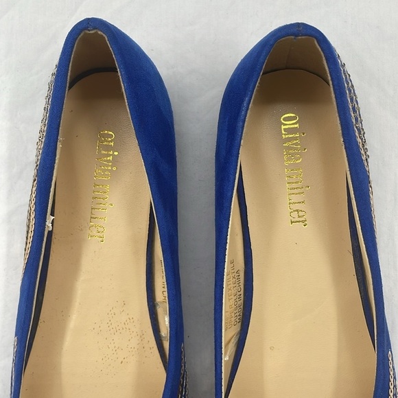 NWOB. Olivia Miller 7 Glitter Sequined Flats. - Picture 4 of 9